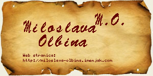 Miloslava Olbina vizit kartica